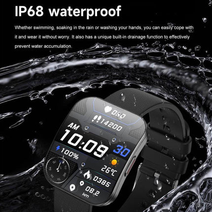 U17 Ultra Thin Curved Screen AMOLED Sports Smart Watch showcasing IP68 waterproof feature.