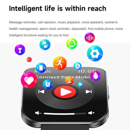 U17 Ultra Thin Curved Screen AMOLED Sports Smart Watch with intelligent functions and app icons for easy access.