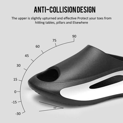 Unisex Hollow Peep Toe Summer EVA Slides featuring anti-collision design for toe protection against obstacles.