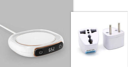 USB Electric Coffee Mug Warmer Heating Coaster white color version display