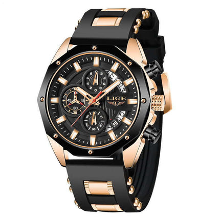 Luxury Sport Chronograph Quartz Watch for Men all black version