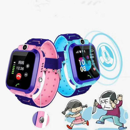 Waterproof Kids Smartwatch GPS Locator Phone Function blue model