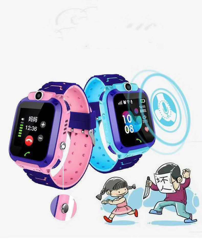 Waterproof Kids Smartwatch GPS Locator Phone Function blue model