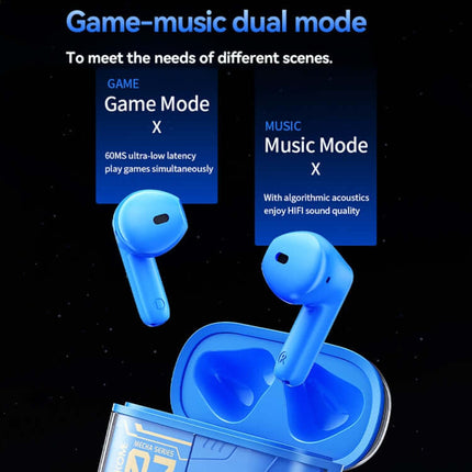 wekome ws-07 armor enc wireless bluetooth earphones open lid light