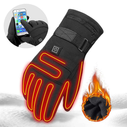 Winter Electric Heated Touchscreen Motorcycle Gloves front view