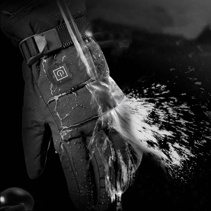 Winter Electric Heated Touchscreen Motorcycle Gloves back heating area