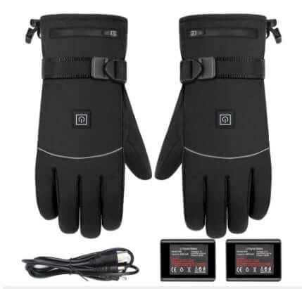 Winter Electric Heated Touchscreen Motorcycle Gloves ergonomic fit design