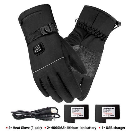 Winter Electric Heated Touchscreen Motorcycle Gloves full hand heating design