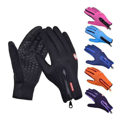 Winter Touchscreen Motorcycle Riding Gloves fleece interior