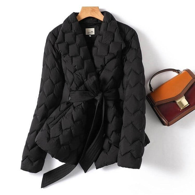 Winter Ripple Stitching Jacket lightweight women clothing.
