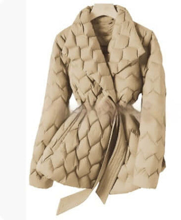 Winter Ripple Stitching Jacket pockets detail close up.