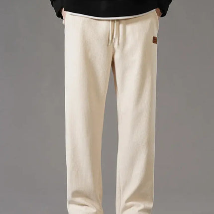 winter thick warm corduroy sweatpants for men fleece inner lining