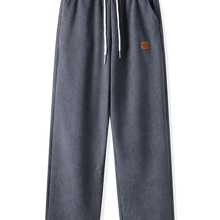 winter thick warm corduroy sweatpants for men cold weather trousers
