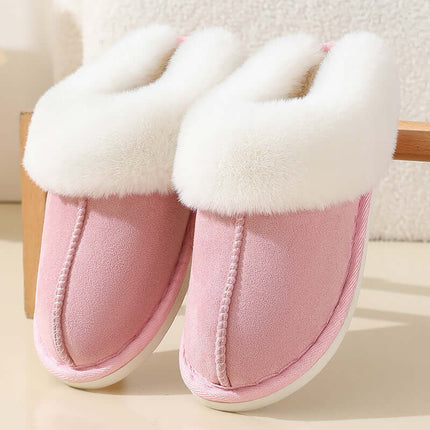 Winter Suede Fur Cotton Slippers Warm Cozy Indoor Footwear top design