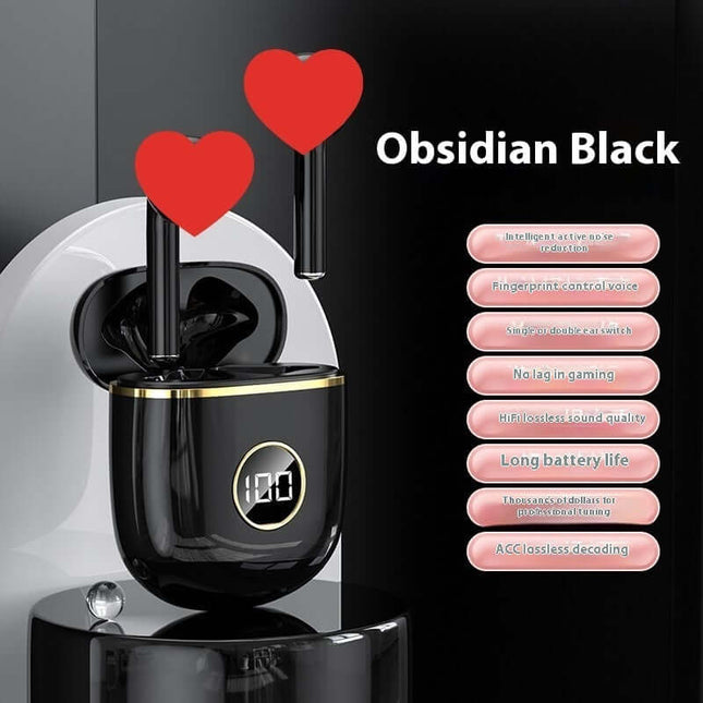 Wireless Bluetooth Headset Sports ENC Noise-canceling X88 pink sports style.