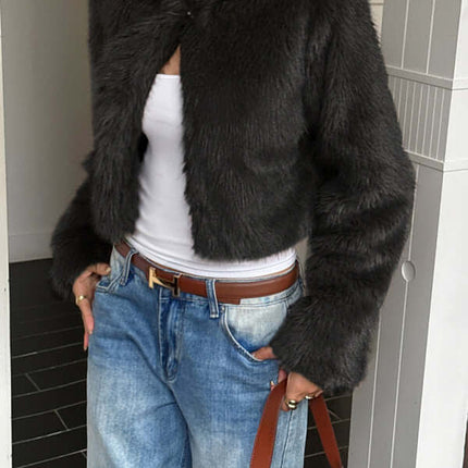 Casual Solid Color Sweater Coat – Cozy Knit Cardigan Jacket for Women's, solid color sweater coat, women's knit cardigan, cozy winter jacket, casual knitwear, warm sweater coat for women, long sleeve cardigan, stylish women's outerwear, soft knitted jacke