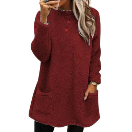Women Fleece Pullover Winter Hoodie With Pockets cozy fleece
