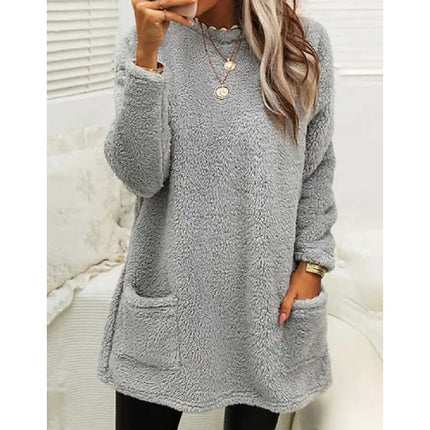 Women Fleece Pullover Winter Hoodie With Pockets casual outfit