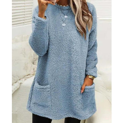 Women Fleece Pullover Winter Hoodie With Pockets relaxed fit