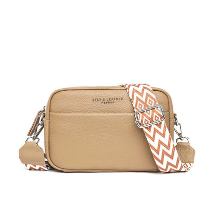 Luxury Women Genuine Leather Crossbody Bag Rhombus Strap cowhide leather.