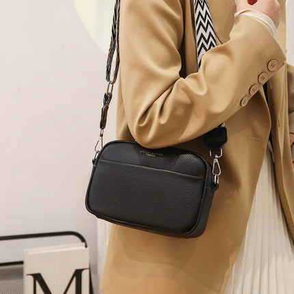 Women Genuine Leather Crossbody Bag Rhombus Strap cowhide material.