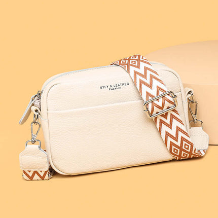 Women Genuine Leather Crossbody Bag Rhombus Strap green fashion bag.
