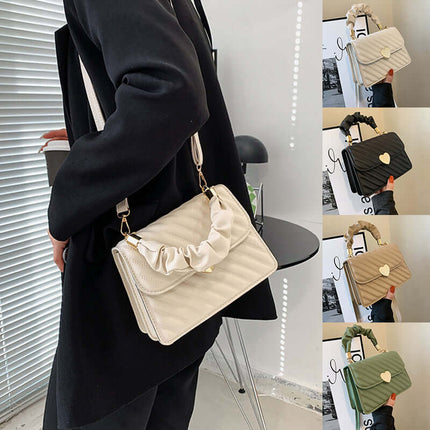 Women Handbags Fashion Chain Shoulder Bag Love Metal white color.