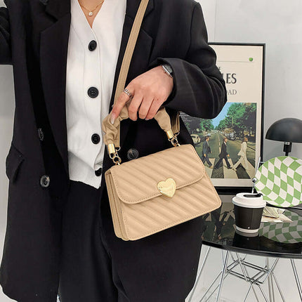 Women Handbags Fashion Chain Shoulder Bag Love Metal PU material.