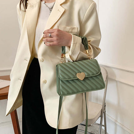 Women Handbags Fashion Chain Shoulder Bag Love Metal small square bag.