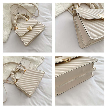 Women Handbags Fashion Chain Shoulder Bag Love Metal soft surface.