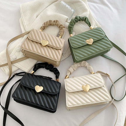 Women Handbags Fashion Chain Shoulder Bag Love Metal magnetic buckle.