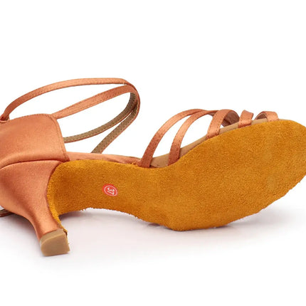 Women Latin Ballroom Soft Suede Dance Shoes brown