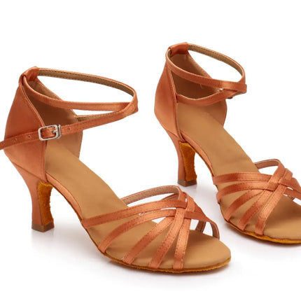 Women Latin Ballroom Soft Suede Dance Shoes black