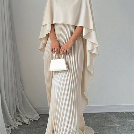 Women Loose Batwing Sleeve Dress polyester material comfortable wear