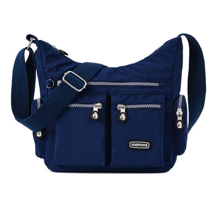 Women Shoulder Bags Multiple Pockets Waterproof Bag apricot color.