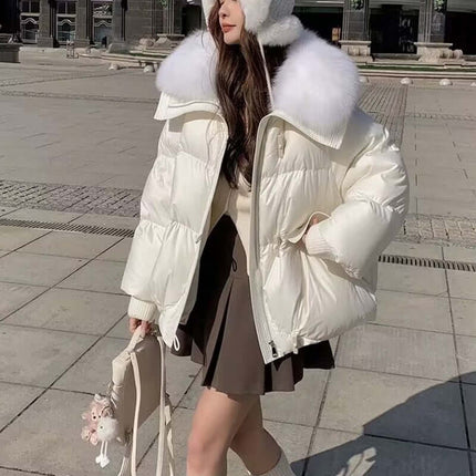 Women Winter Short Fur Collar Padded Jacket winter style