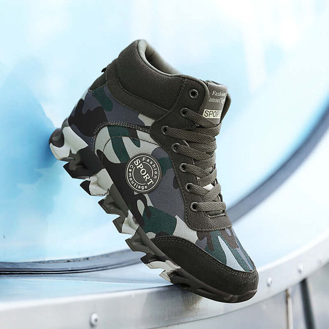 Women's Casual Camouflage Increased Sneakers side view