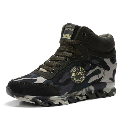 Women's Casual Camouflage Increased Sneakers top view