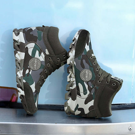 Women's Casual Camouflage Increased Sneakers canvas upper