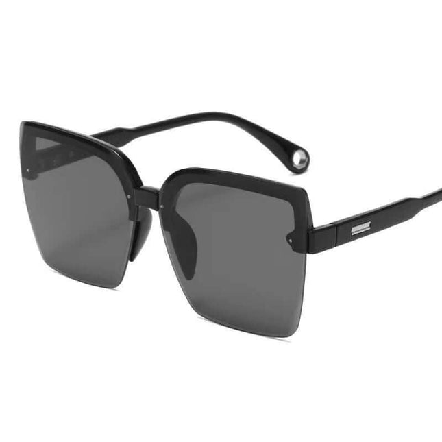 Women's Fashion Large Square Rimless Sunglasses oversized 58mm frame height