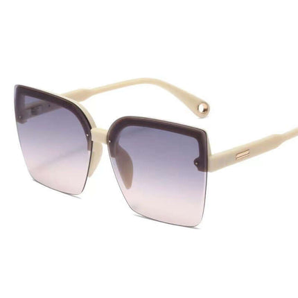 Women's Fashion Large Square Rimless Sunglasses driving and travel eyewear