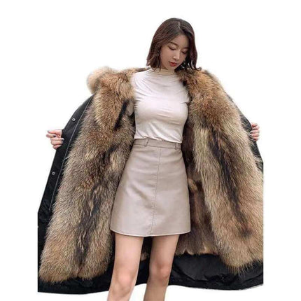 Womens Cashmere Coat With Detachable Liner featuring a luxurious faux fur interior and stylish exterior.