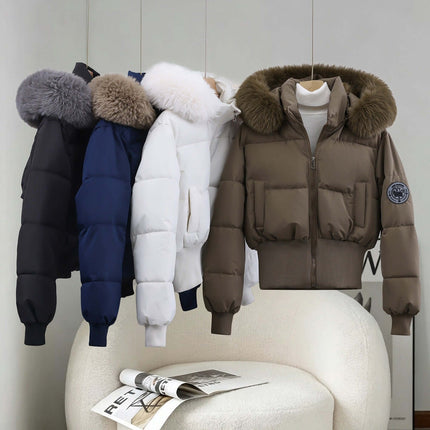 Womens Fleece Lined Hooded Cotton Winter Coat Hooded Winter Style