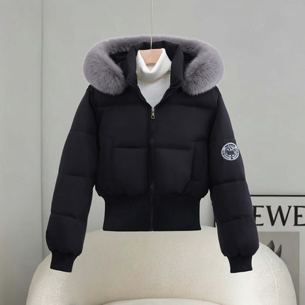 Womens Fleece Lined Hooded Cotton Winter Coat Cotton Coat Design