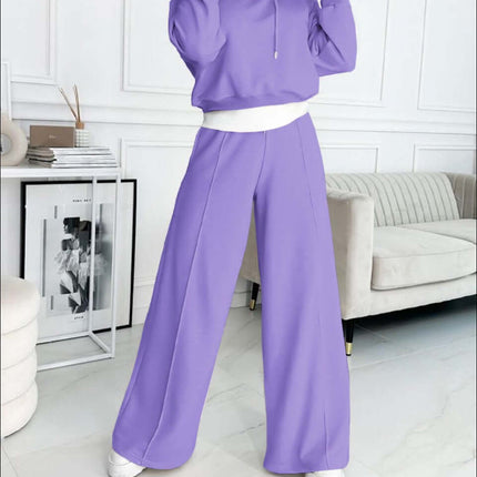 Womens Hoodie Suit fashion stitching craft.