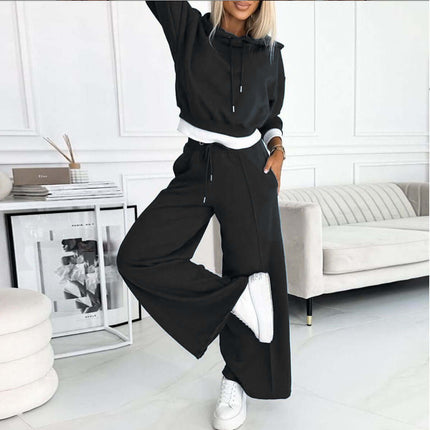 Womens Hoodie Suit hooded sweatshirt and pants.