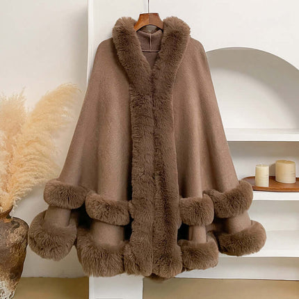 Womens Knitted Cardigan Shawl Cape Coat Wrap Versatile Layering Style