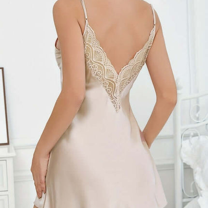 Women's Home Wear Pajamas Set – Sexy Lace Suspenders Nightgown Sleepwear for Women's, women's pajama set, lace nightgown, sexy sleepwear, home wear nightdress, women's nightwear set, soft lace suspenders pajamas, elegant women's sleep outfit, comfy home l