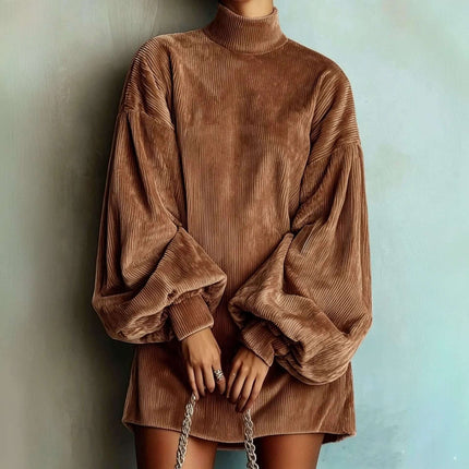 Women's Long Sleeve Puff Sleeve Casual Dress Classic Dress Design