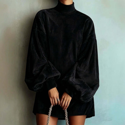 Women's Long Sleeve Puff Sleeve Casual Dress Feminine Sleeve Design